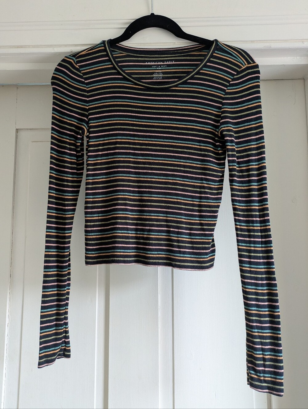 American Eagle Soft & Sexy Striped, Long Sleeve T Shirt-S